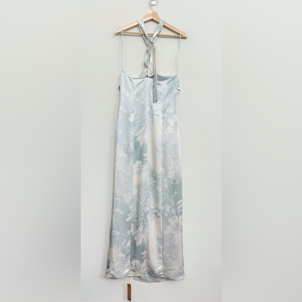 NWT Reformation Kavi Satin Floral Dress in Halo Size 8 - Picture 8 of 15